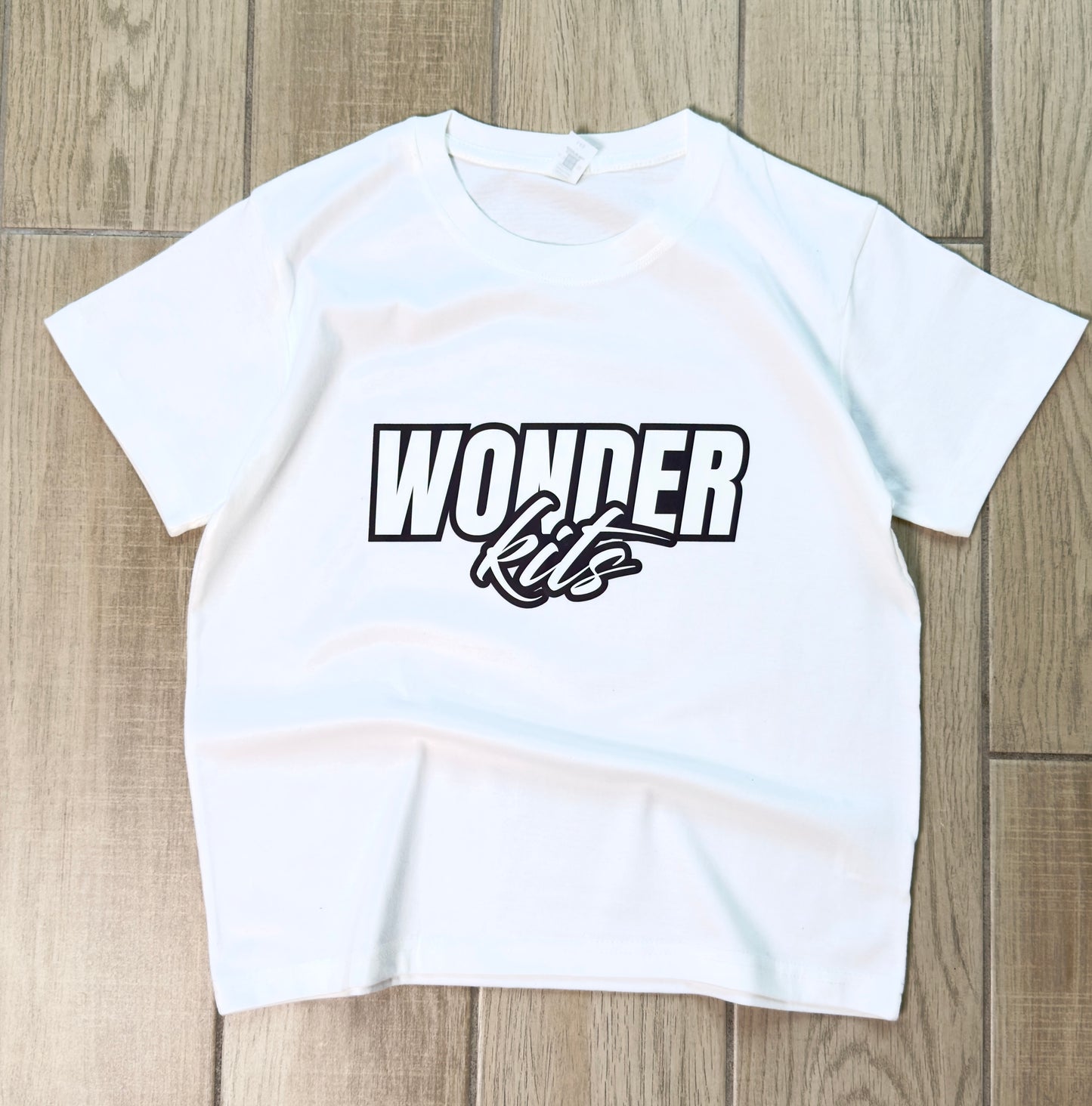 Wonder Kits Sports Youth T- Shirt - White/Black