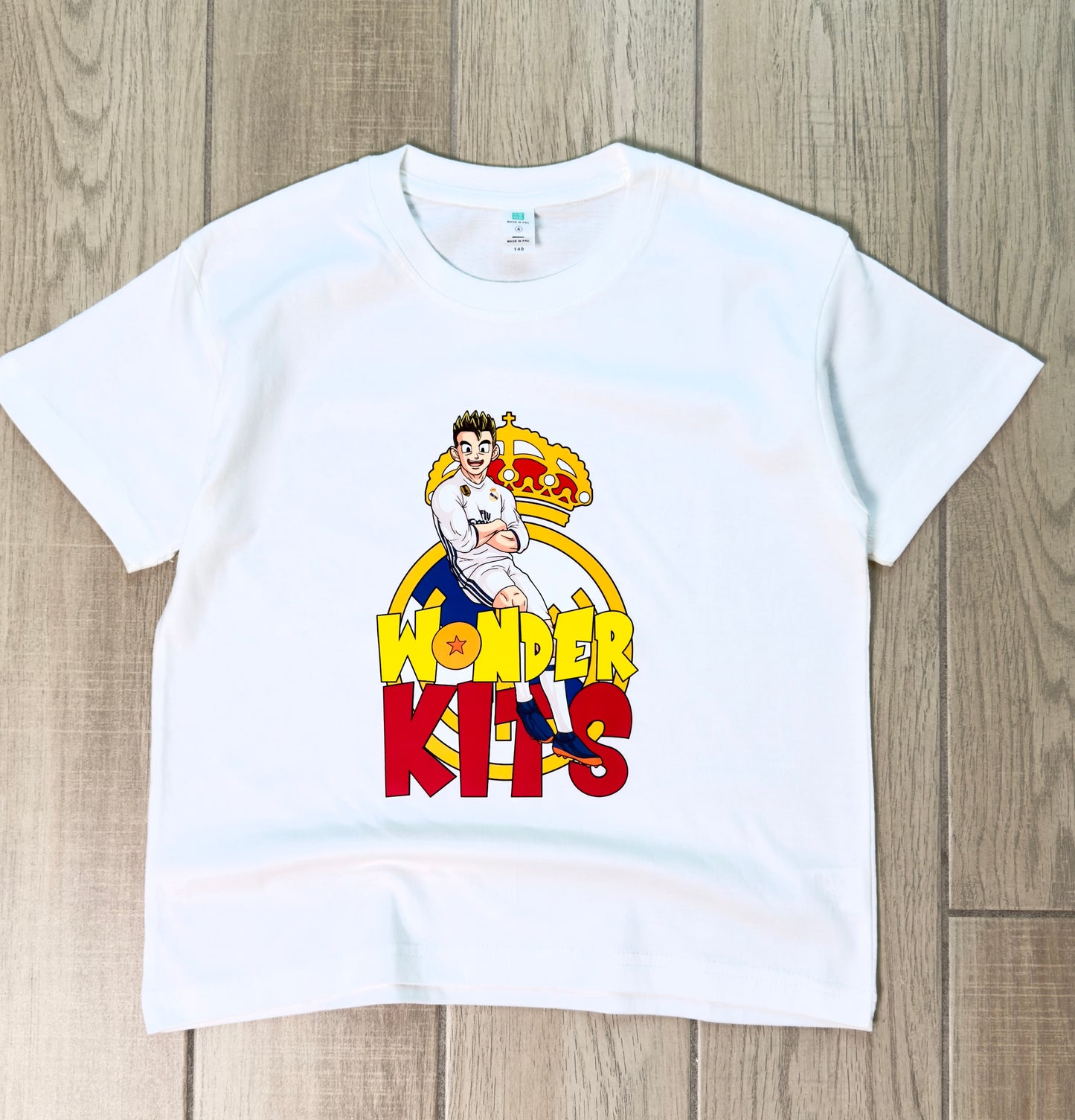 Cartoon Graphic Youth Shirt - Hero White