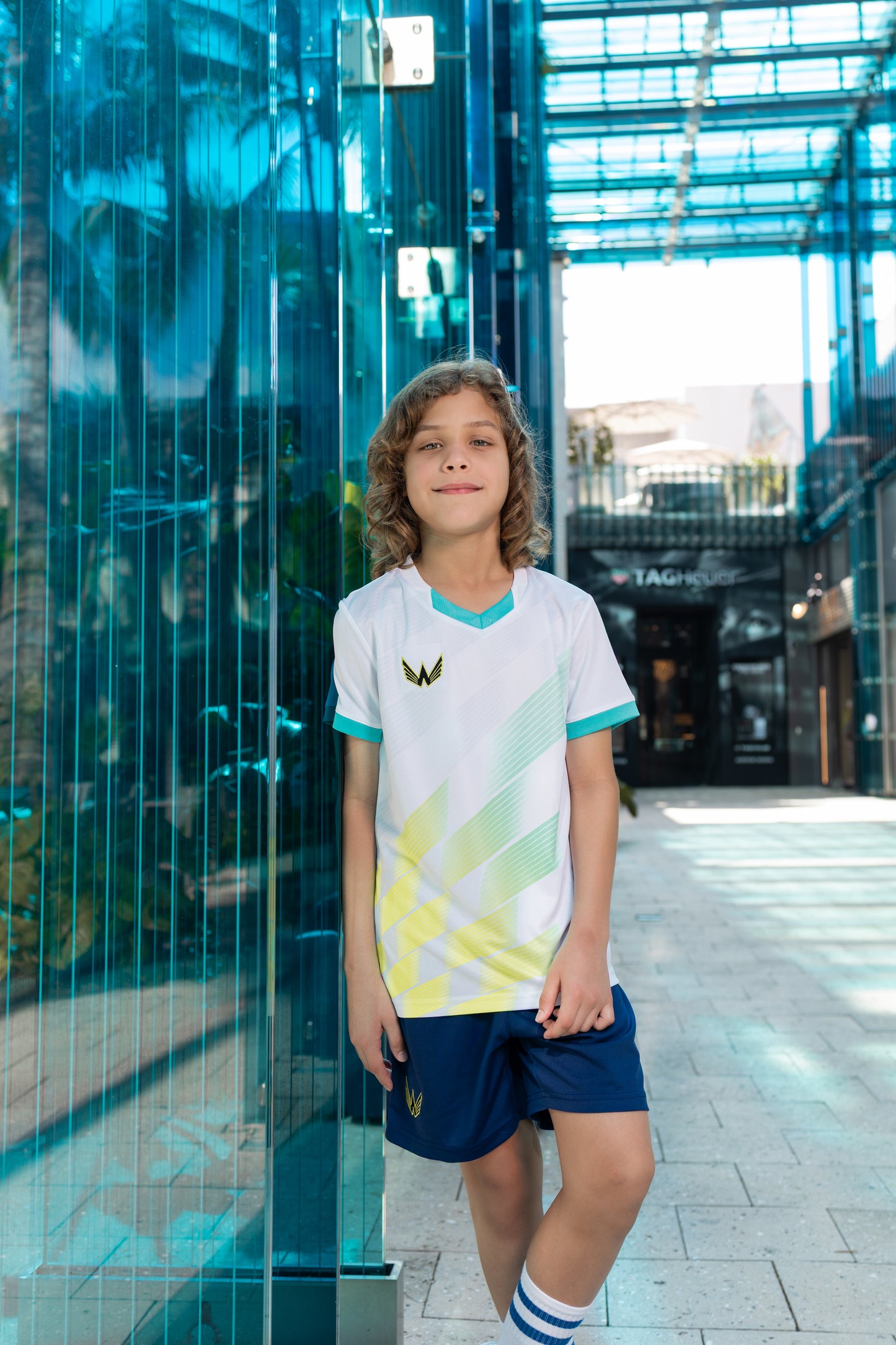 Essentials Sports Youth Set - White Neon