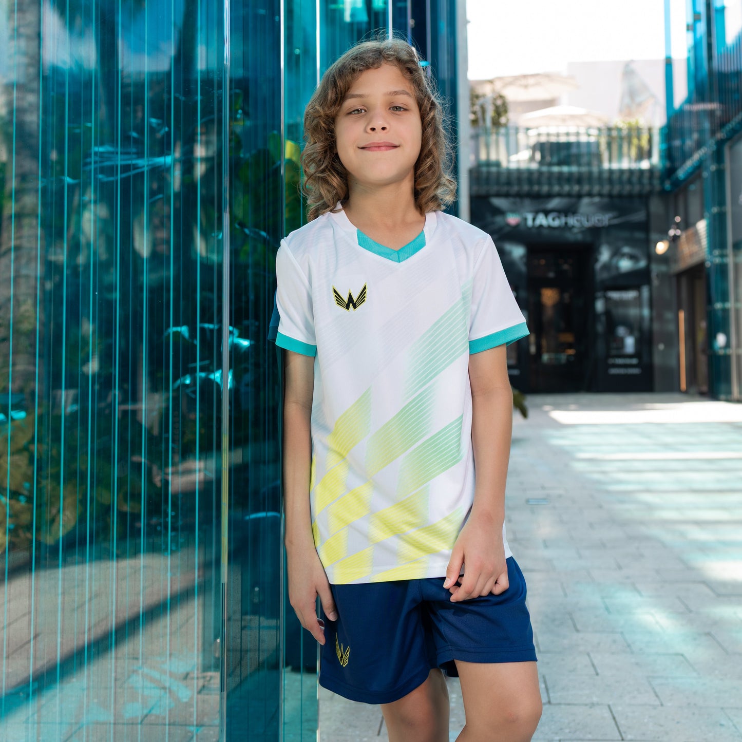 Essentials Sports Youth Set - White Neon