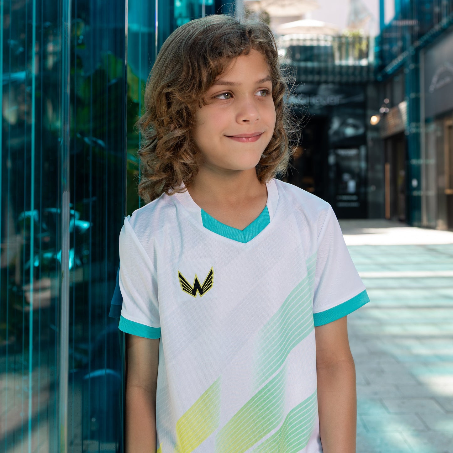 Essentials Sports Youth Set - White Neon