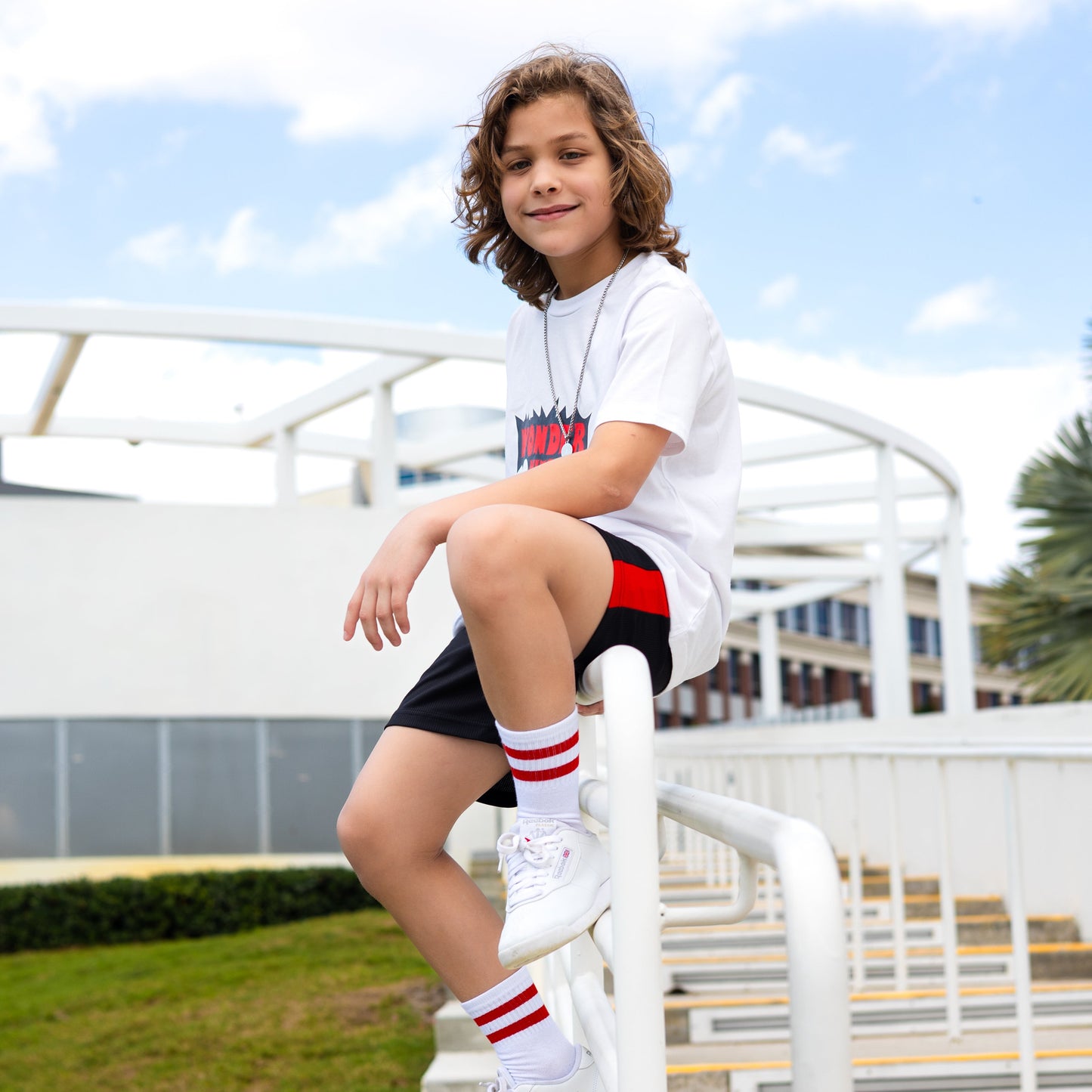 Playtime Youth Shorts - Red Stripes