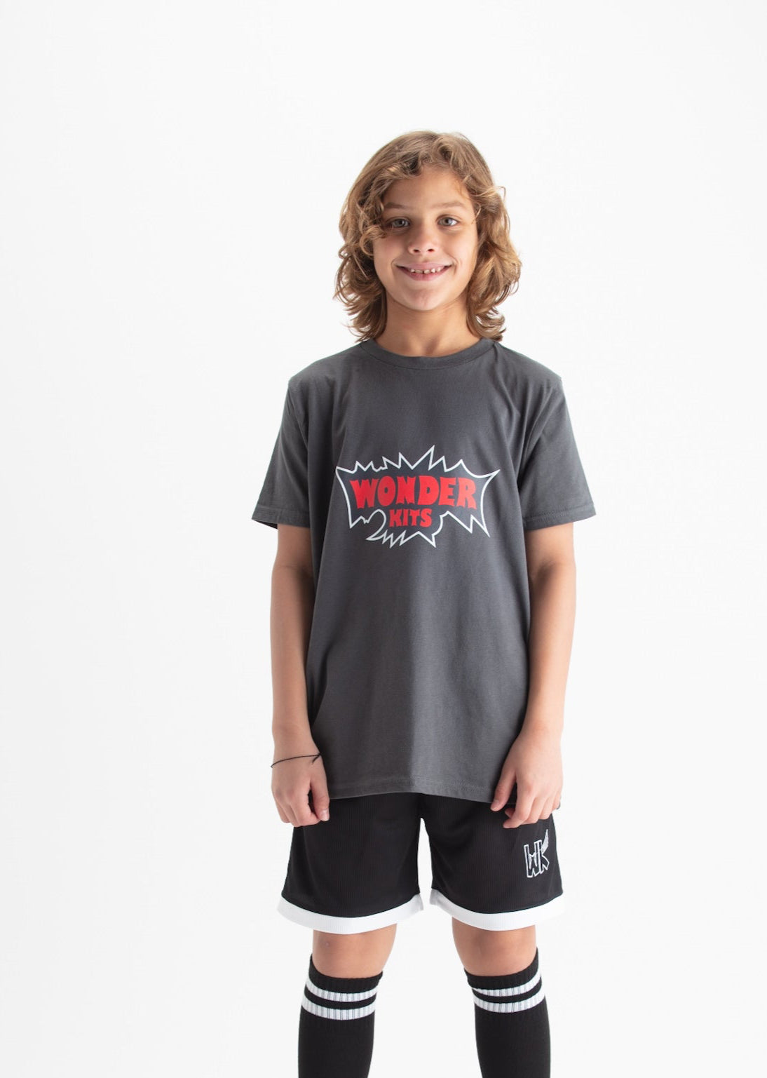 Wonder Kits Graphic Youth T- Shirt - Gray