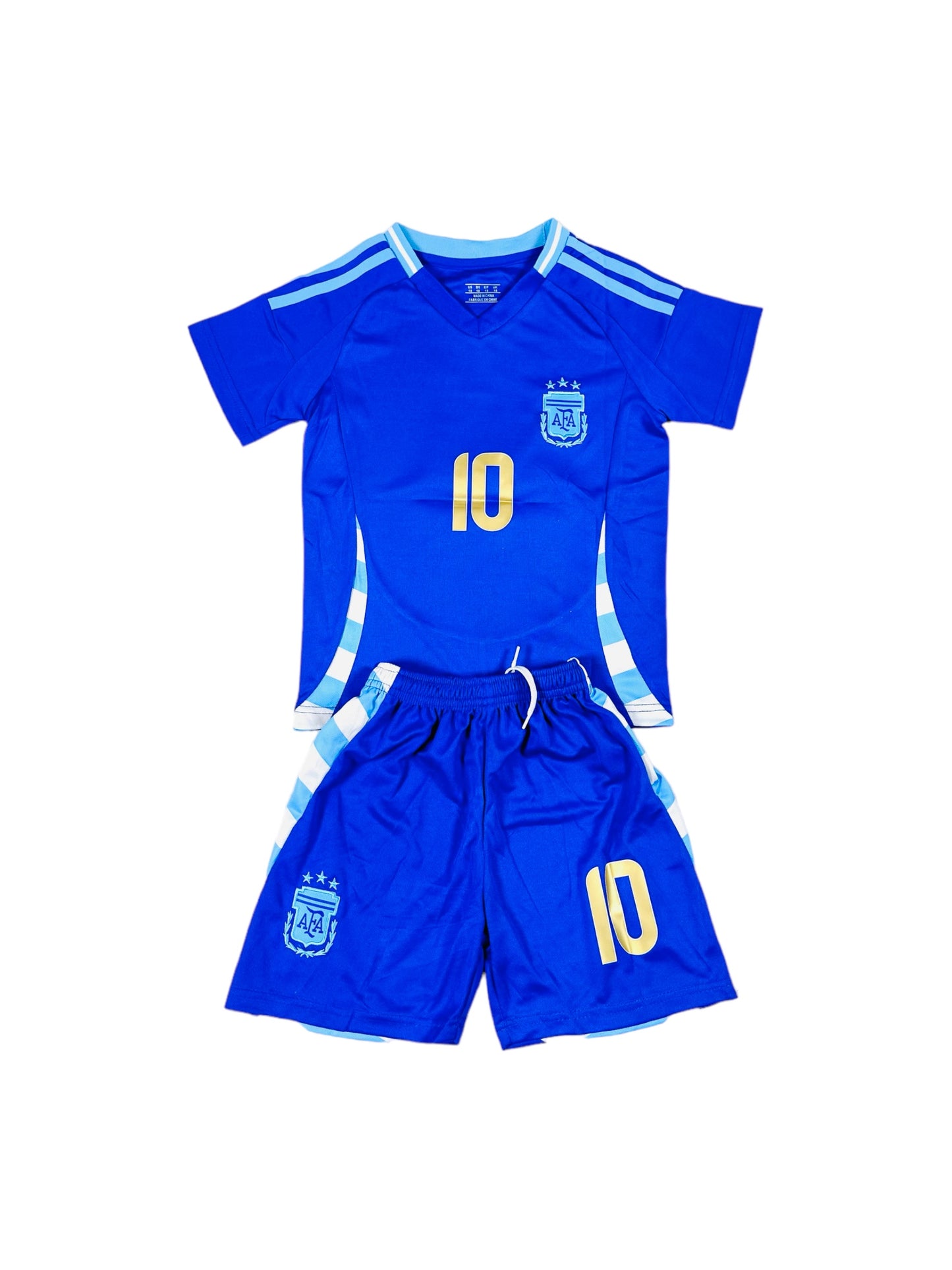 Messi #10 Argentina Away 2024 Youth soccer set