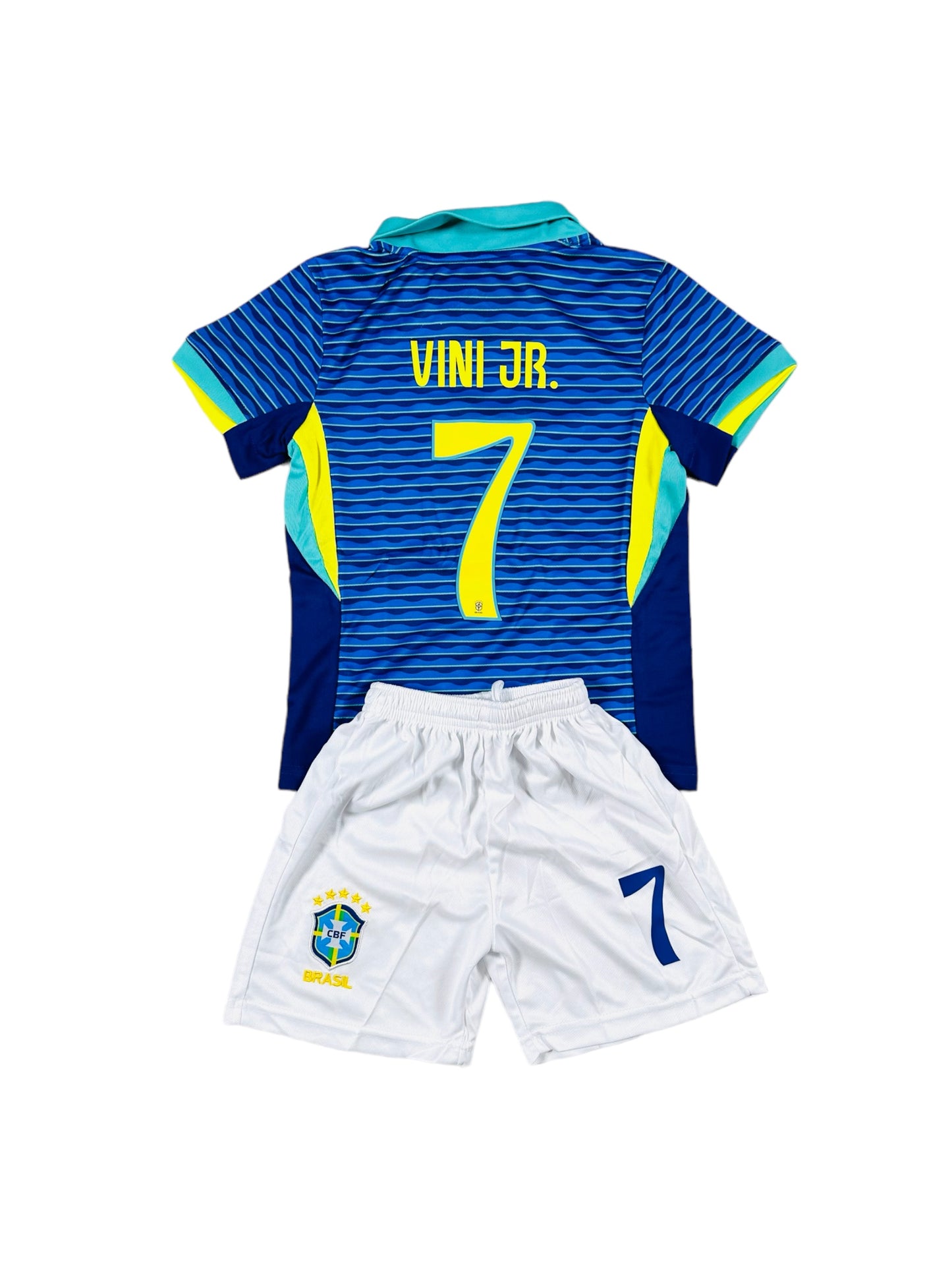 Vini Jr #7 Brazil away Youth soccer set 2024/25