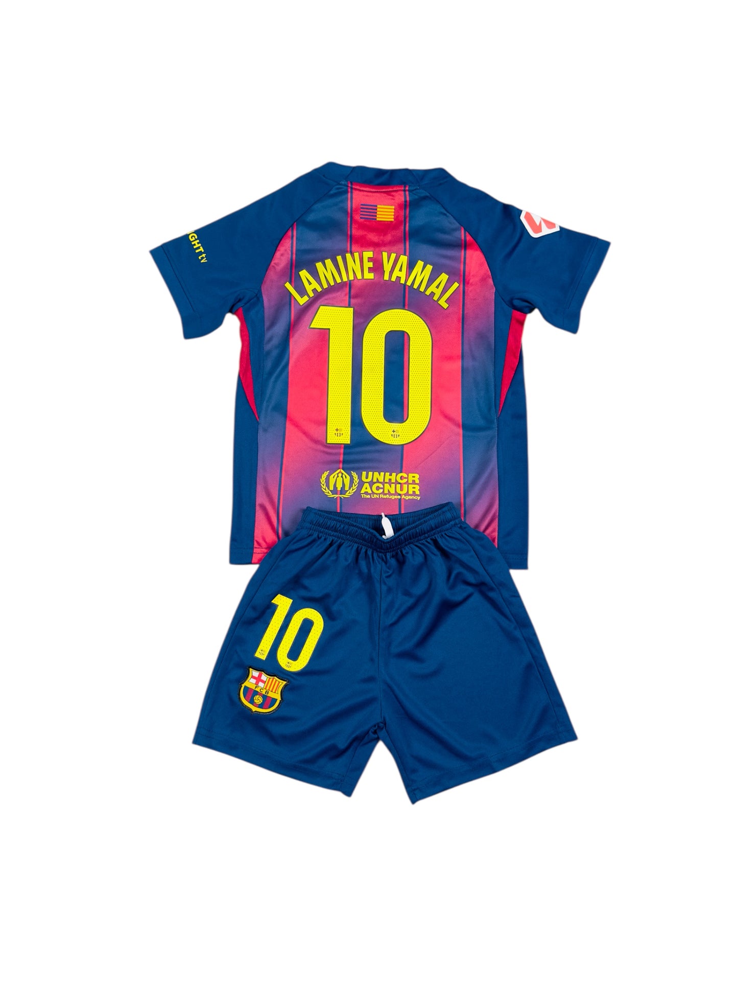 Lamine Yamal #10 Barcelona Home 2025 Youth soccer set