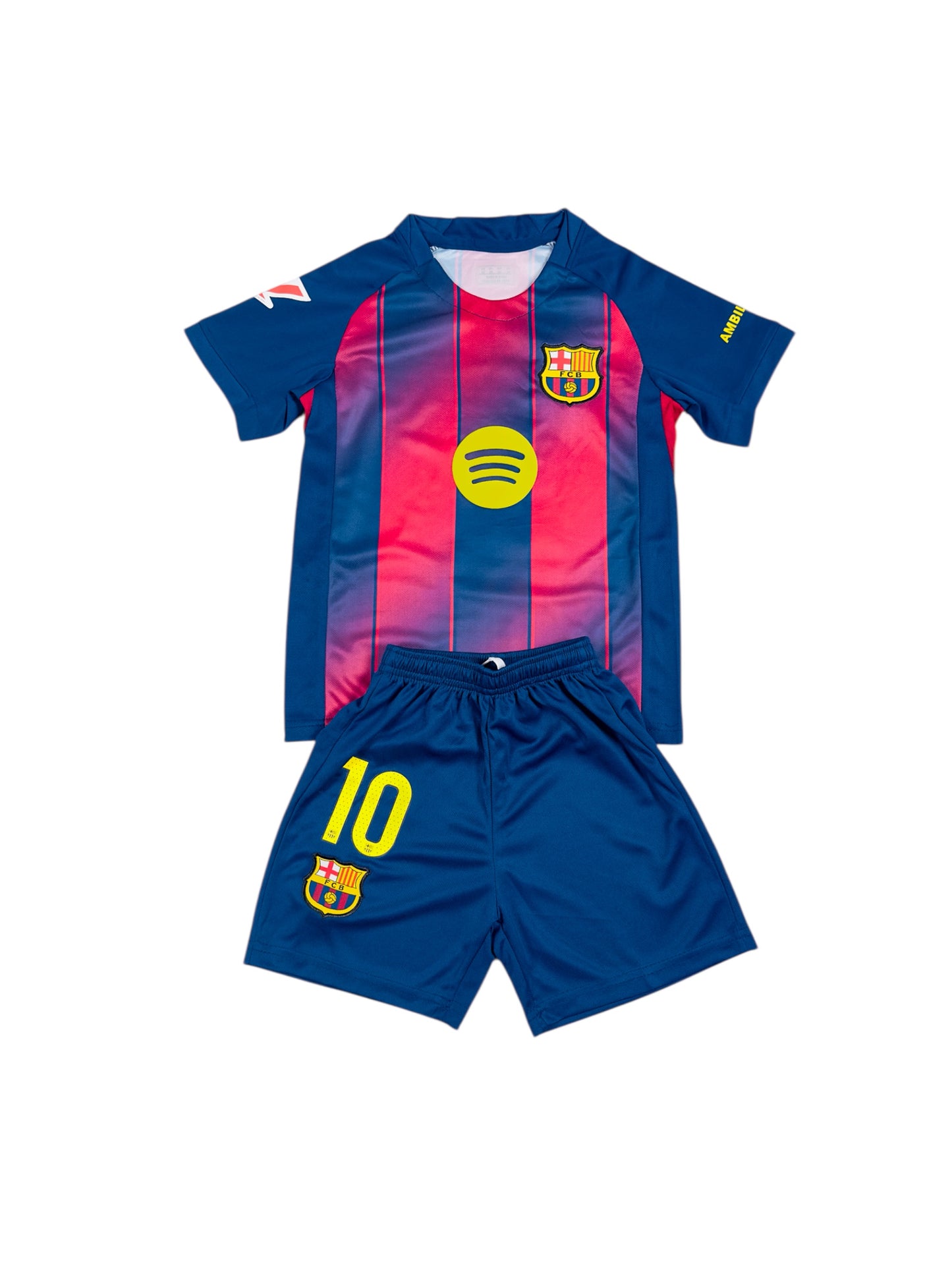 Lamine Yamal #10 Barcelona Home 2025 Youth soccer set