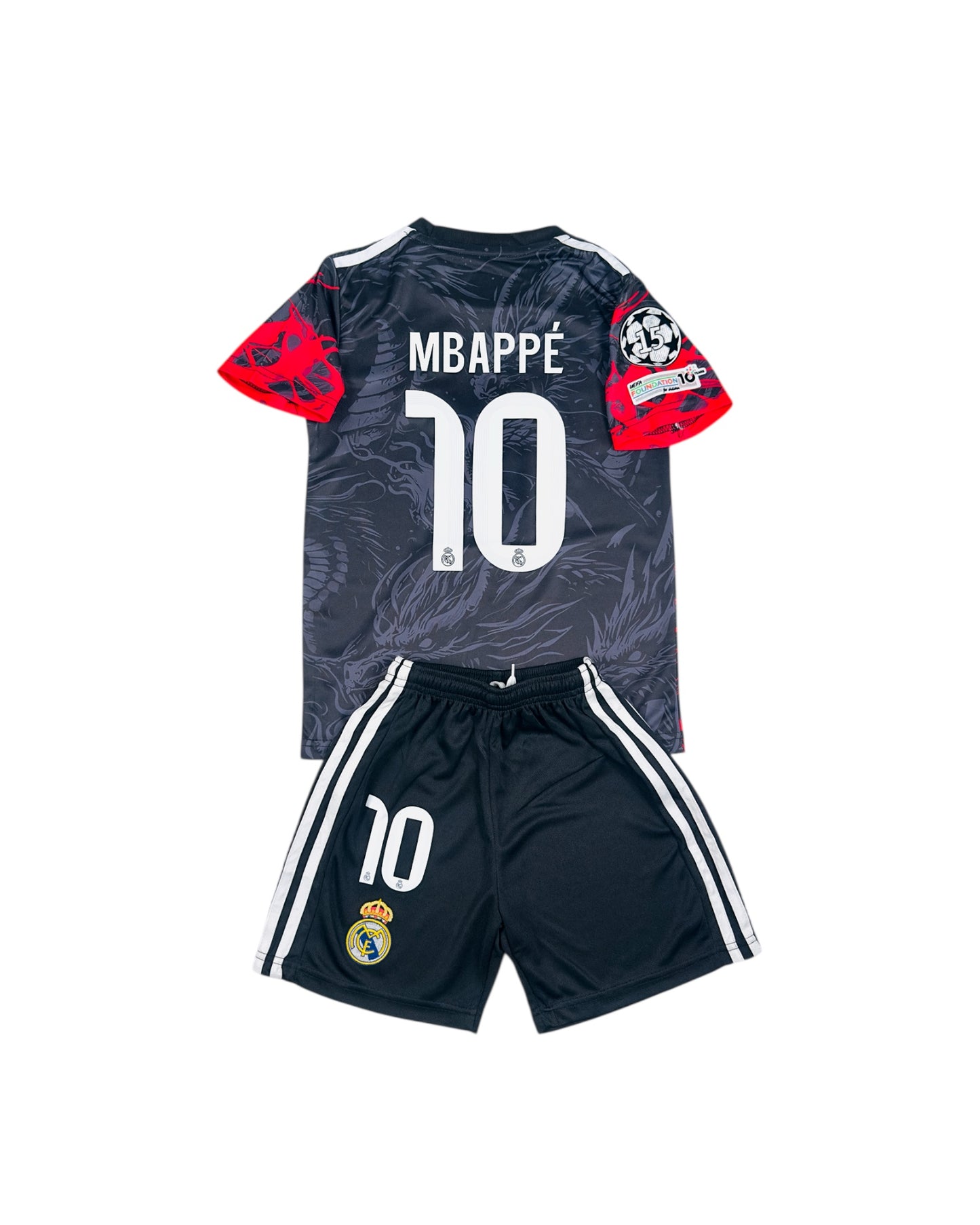 Mbappe #10 Madrid Special Edition 2025 Youth soccer set-Black Dragon