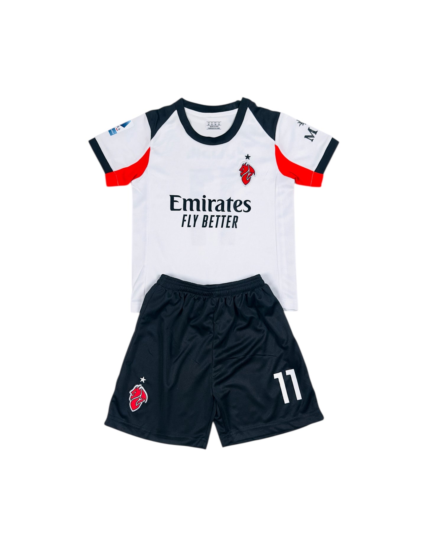 Pulisic #11 Milan Away 2025 Youth soccer set
