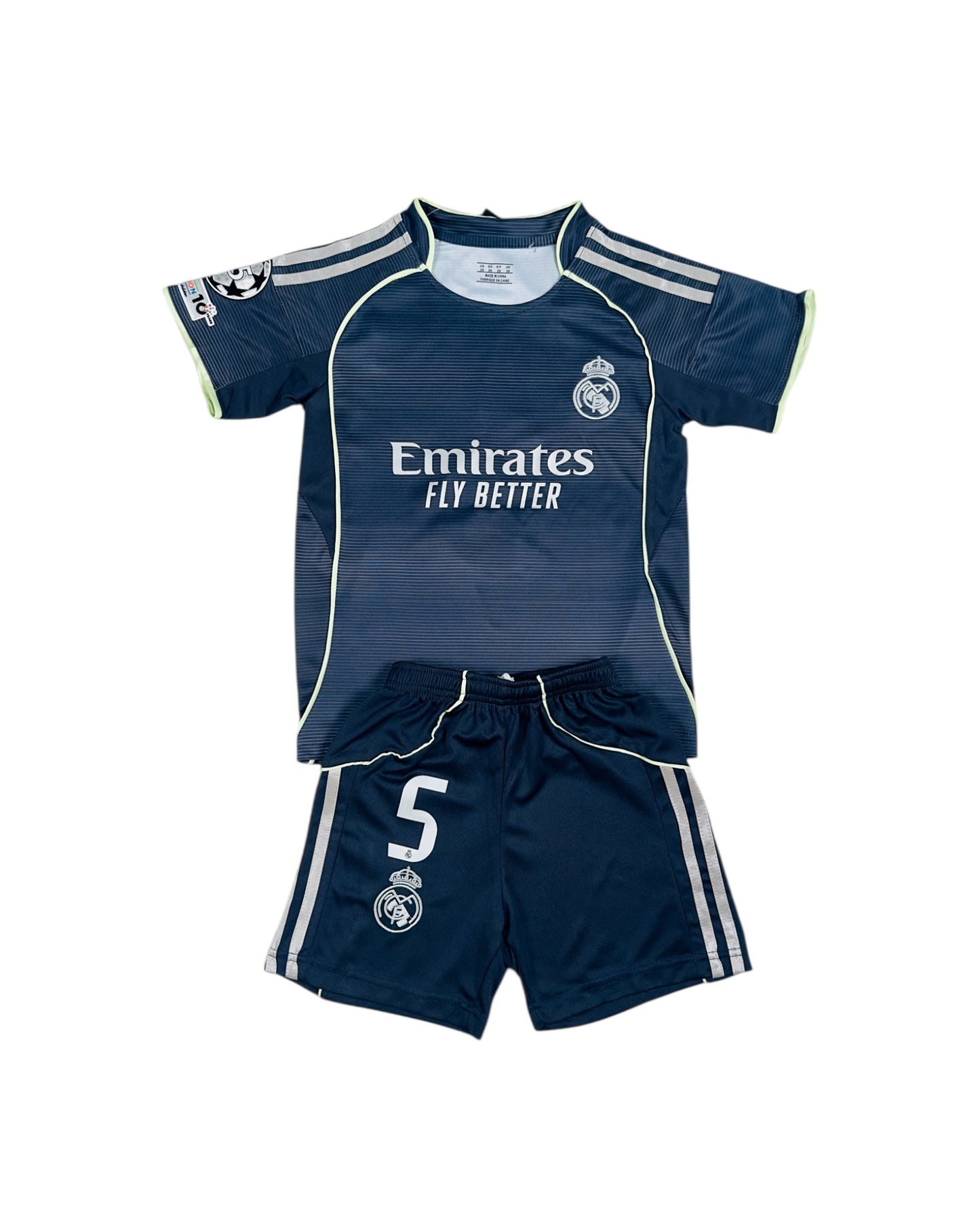 Bellingham #5 Madrid away 2025 Youth soccer set