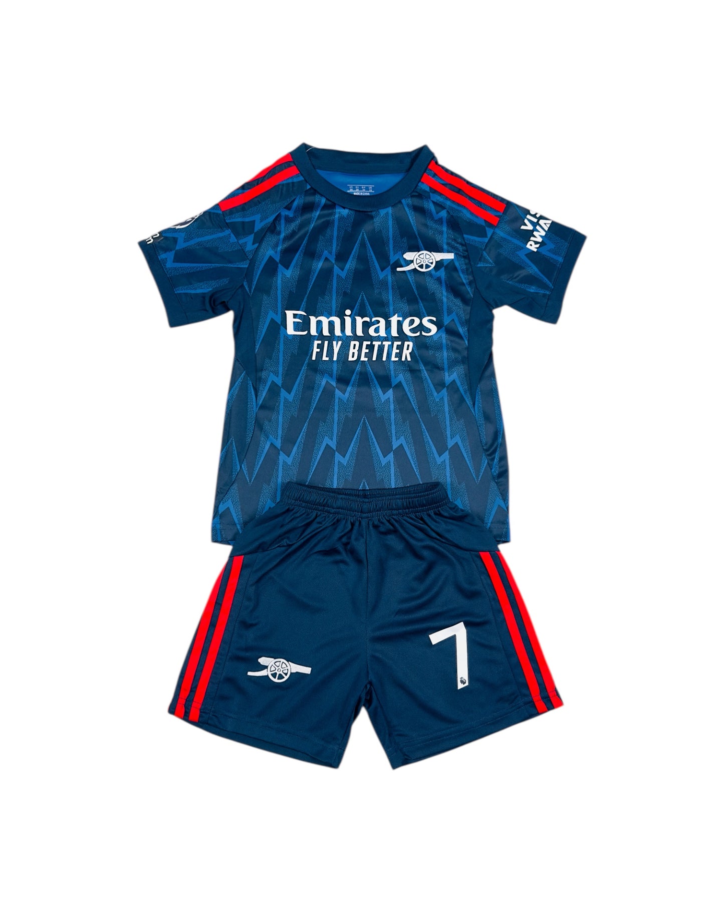 Saka #7 Arsenal Away 2025 Youth soccer set