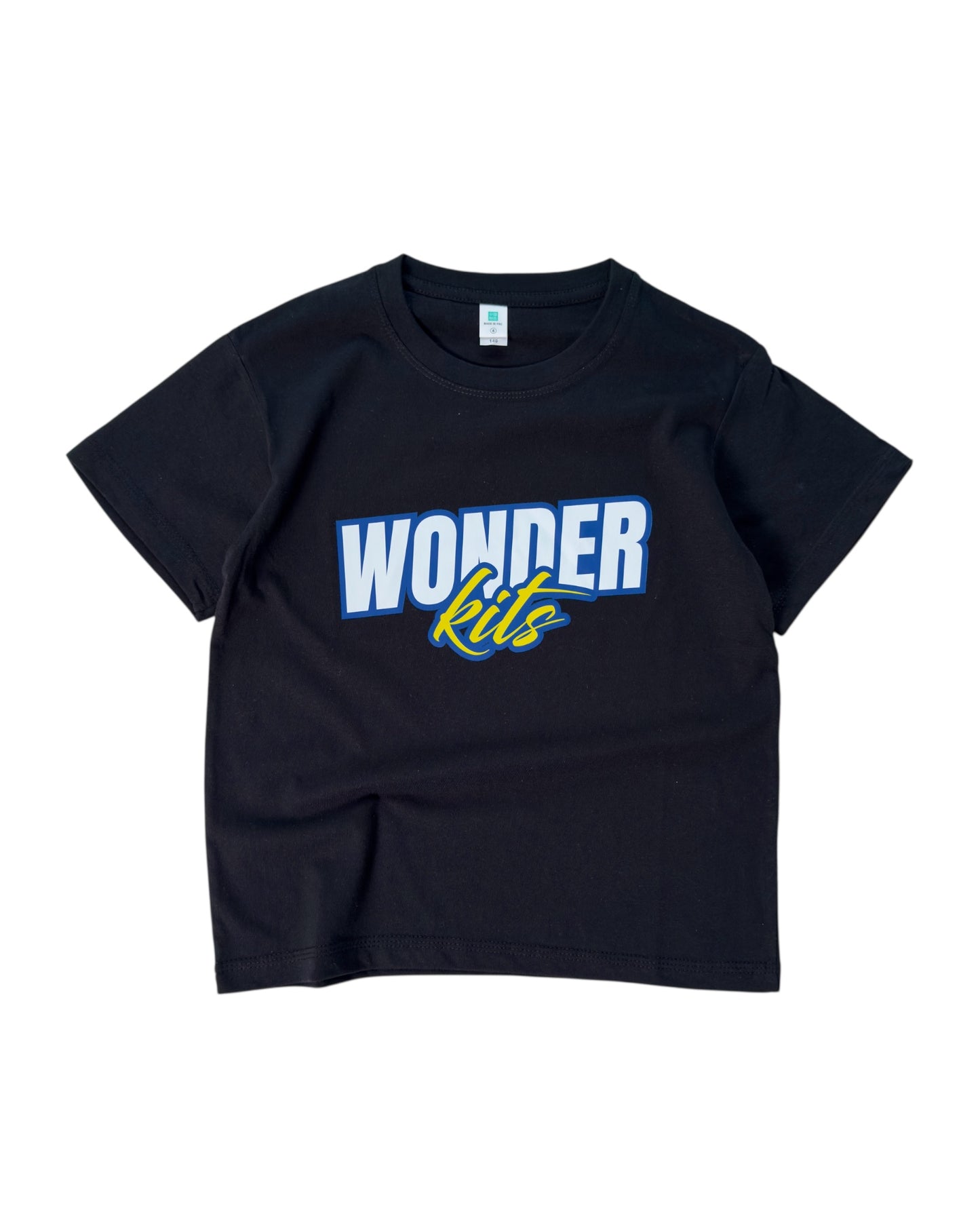 Wonder Kits Sports Youth T- Shirt - Black/White