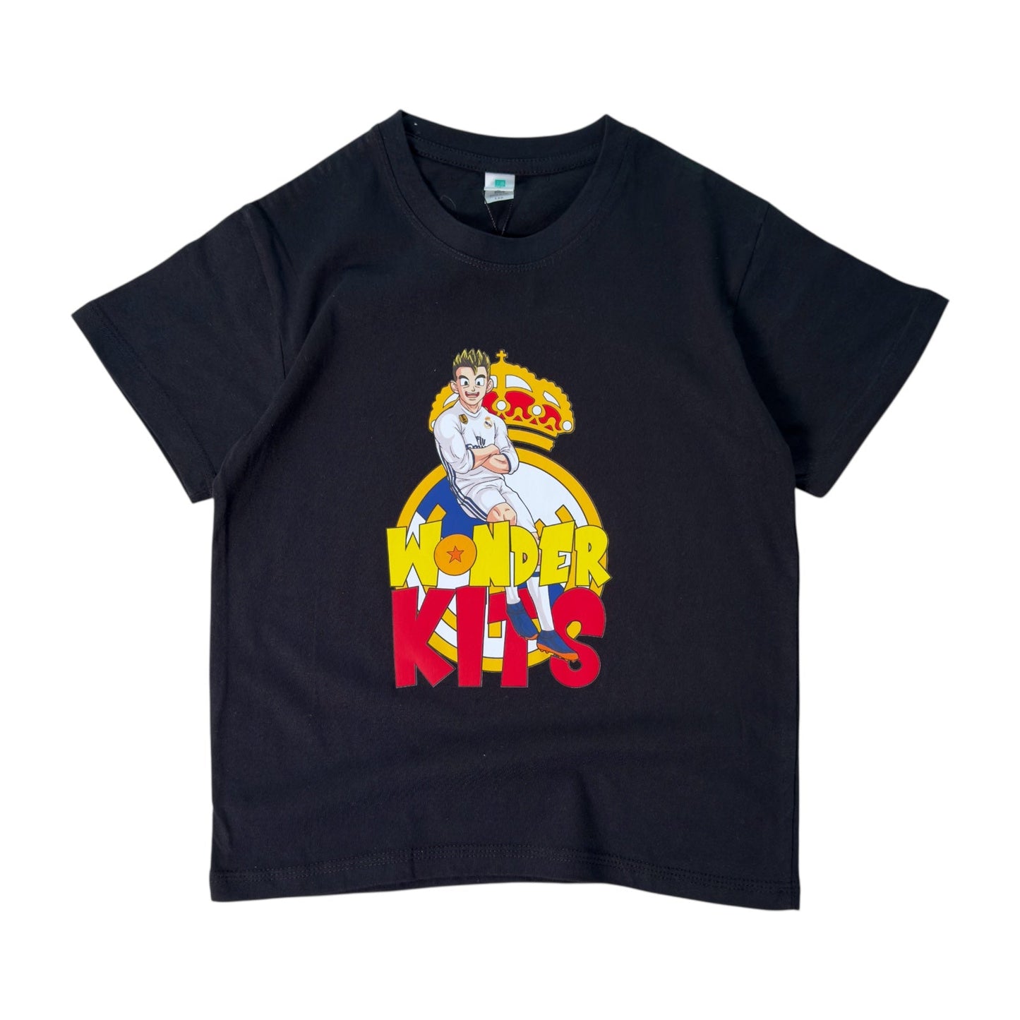 Cartoon Graphic Youth Shirt - Hero Black
