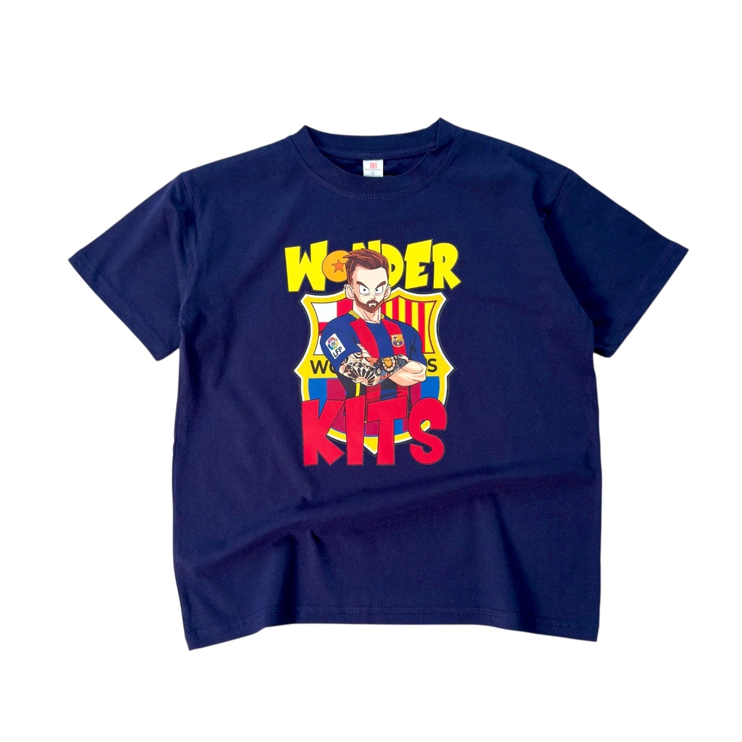 Cartoon Graphic Youth Shirt -Barcelona Midnight Blue