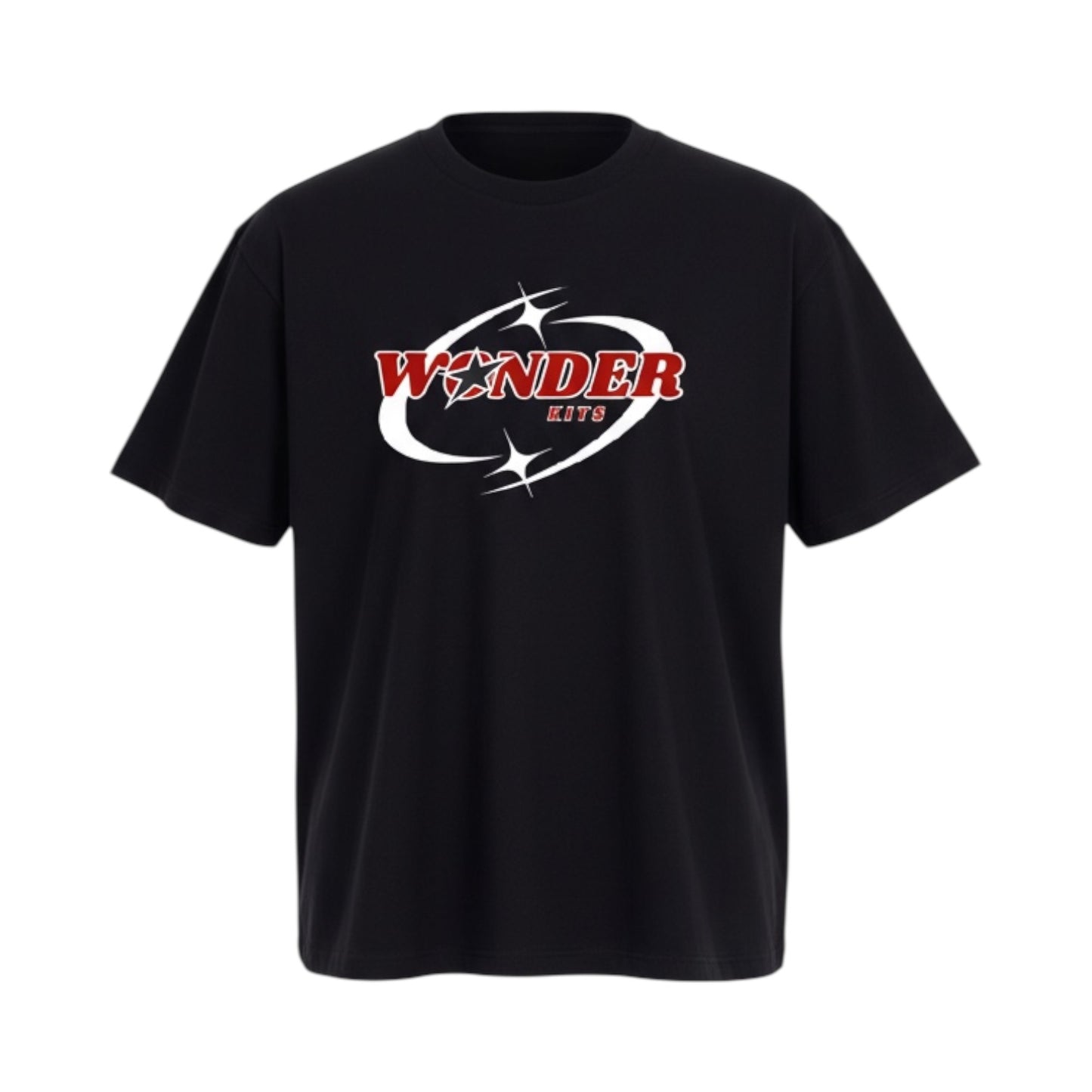 Wonder Kits Sports Youth T- Shirt - Stars Black
