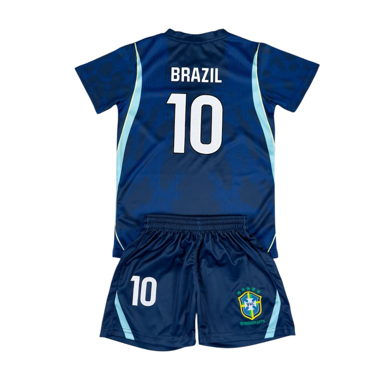 Brazil #10 Youth soccer Jersey set - Midnight Blue