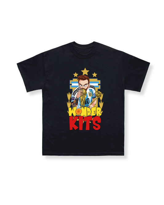 Cartoon Graphic Black Youth Shirt - World Champions