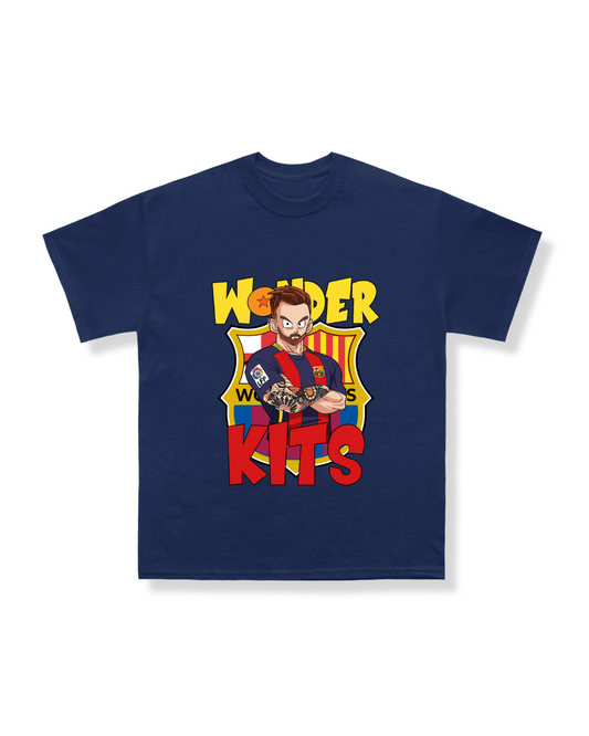 Cartoon Graphic Youth Shirt -Barcelona Blue