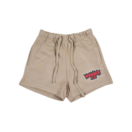 Fleece Wonder Kits Youth Shorts - Graphic Beige