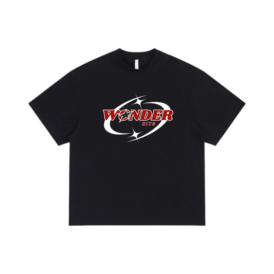 Wonder Kits Sports Youth T- Shirt - Stars Black