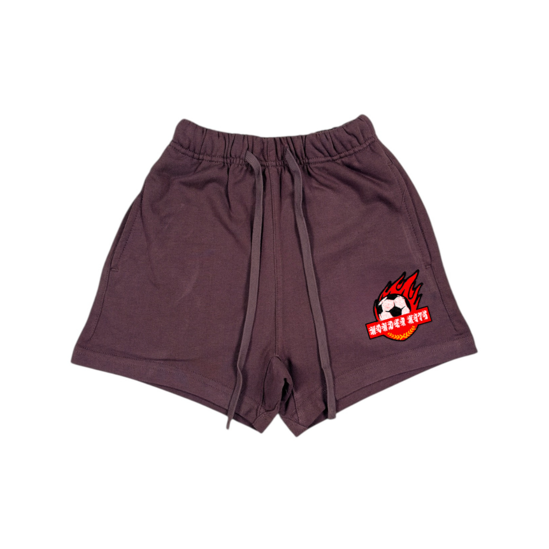 Fleece Wonder Kits Youth Shorts - Brown