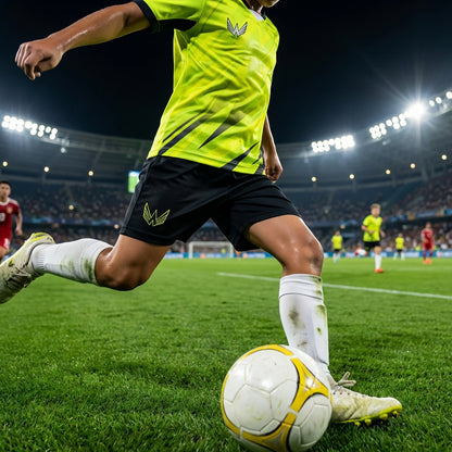 Essentials Youth Soccer Jersey Set - Sky Neon