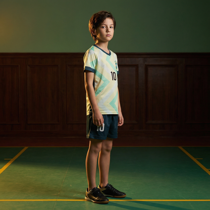 Brazil #10 Youth soccer Jersey set - Green