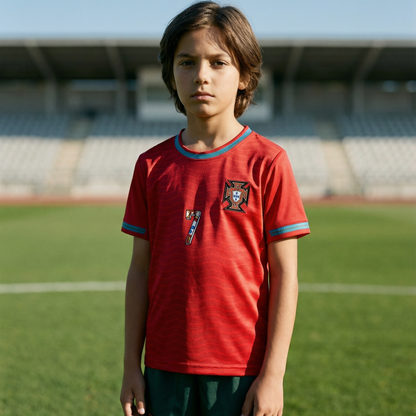 Portugal #7 Youth soccer Jersey set