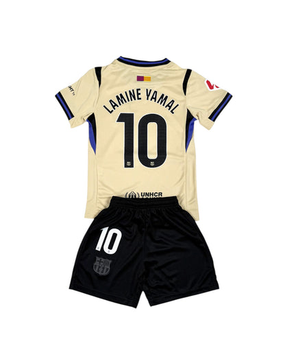 Lamine Yamal #10 Away Youth soccer set