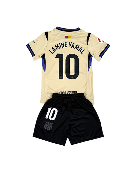 Lamine Yamal #10 Away Youth soccer set