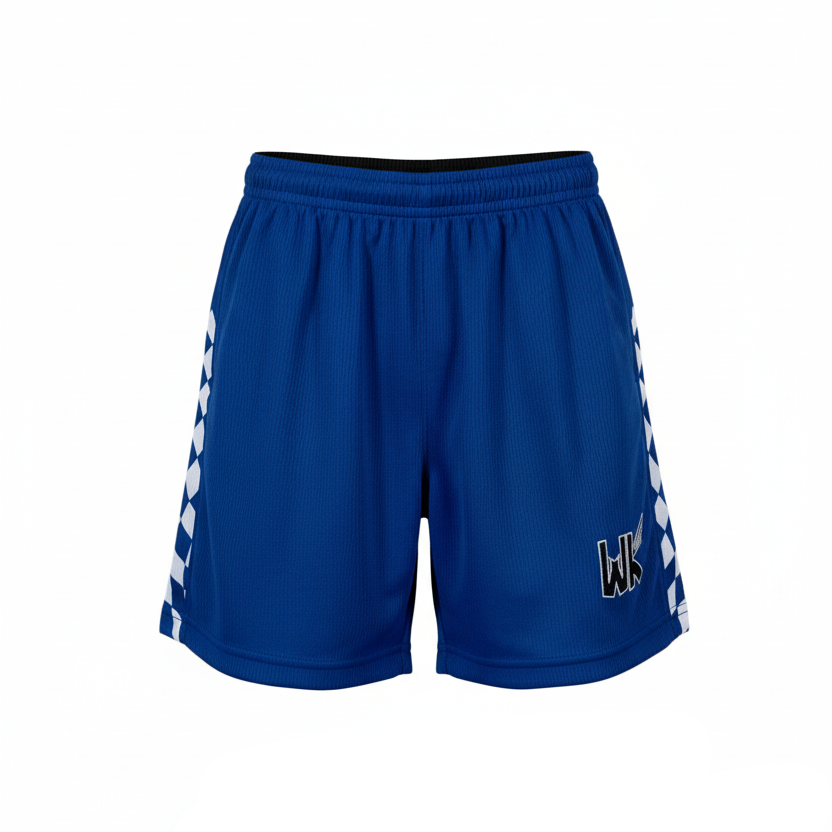 Youth Soccer Shorts - Blue/White