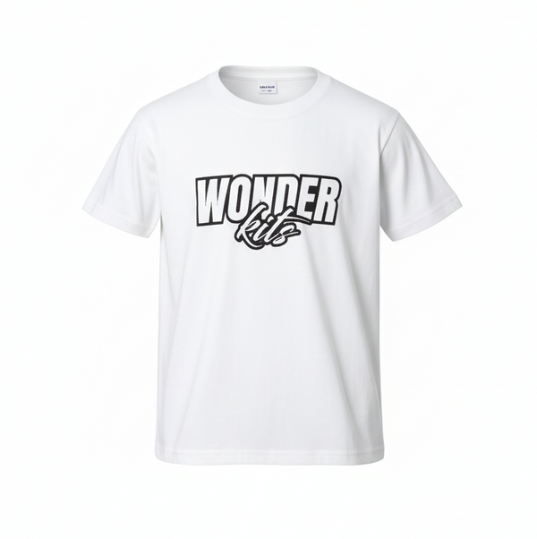 Wonder Kits Sports Youth T- Shirt - White/Black – thewonderkits.com