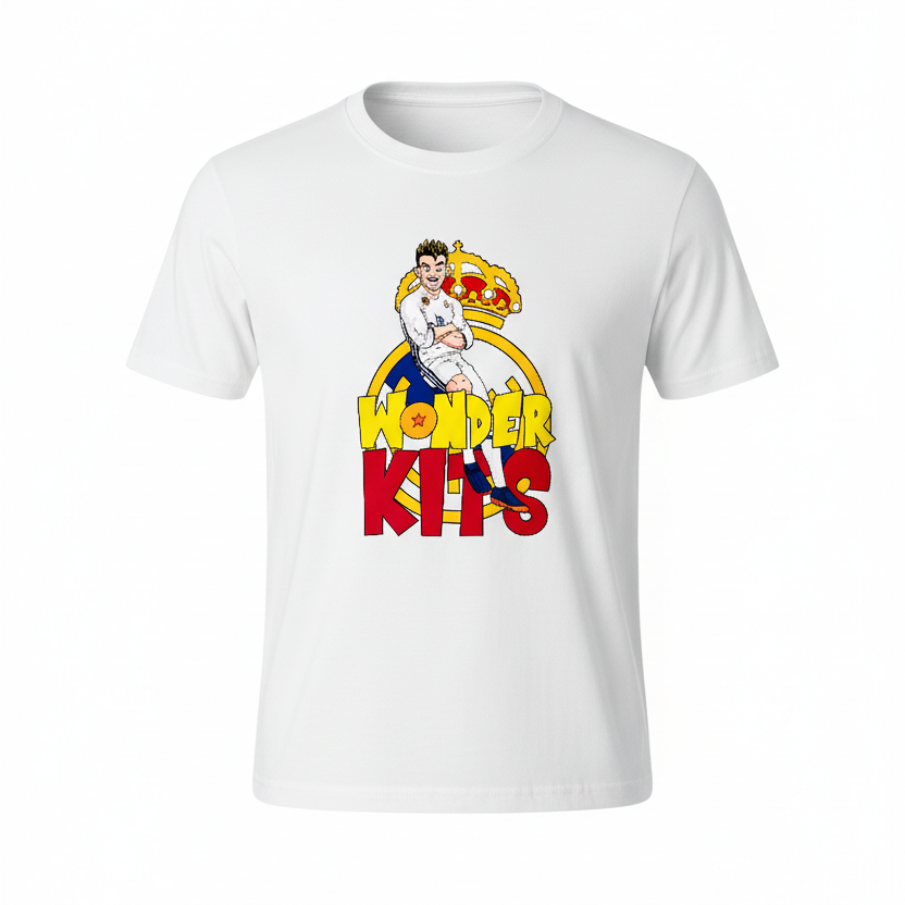 Cartoon Graphic Youth Shirt - Hero White