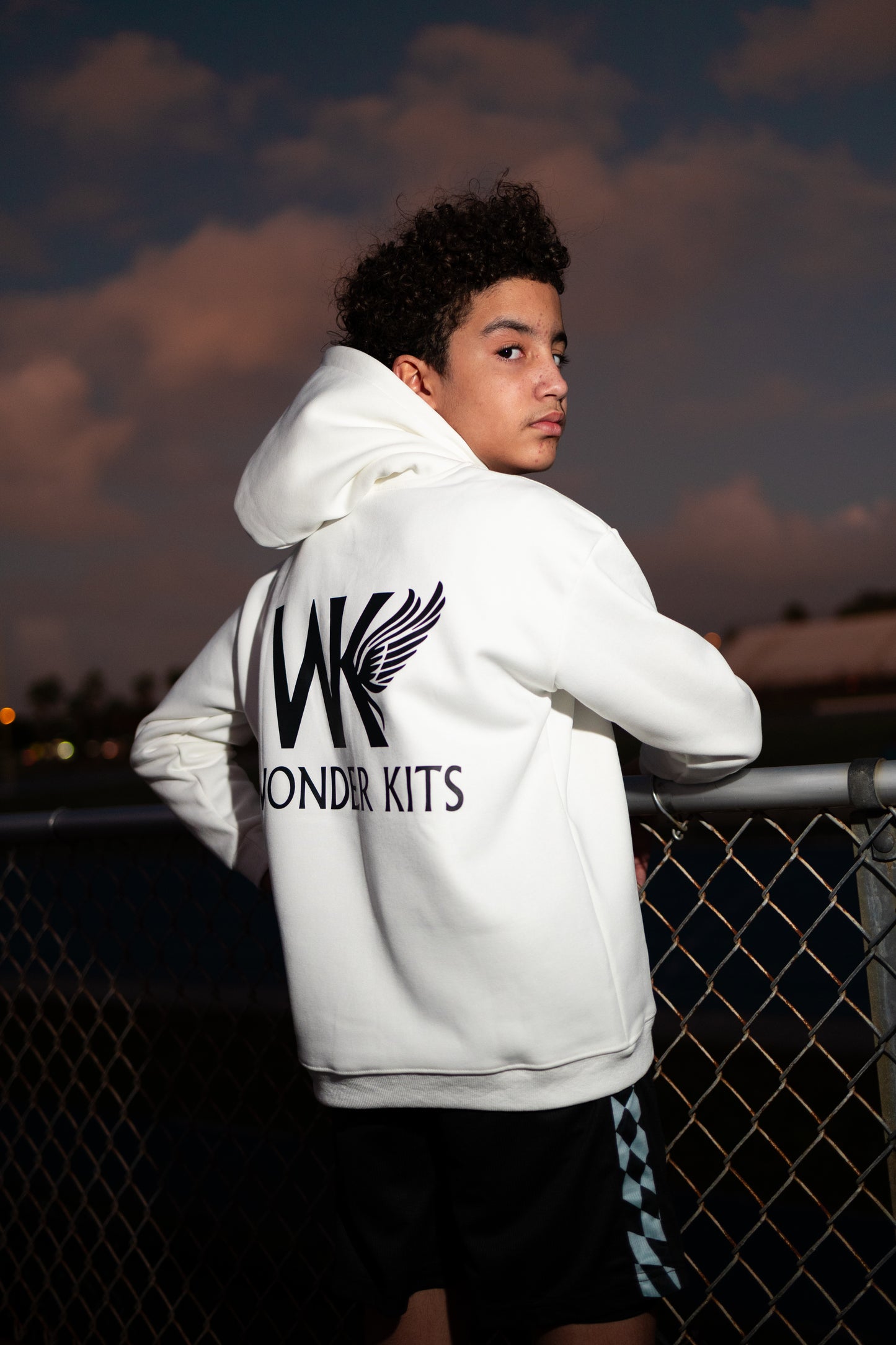 WK Youth Hoodie White