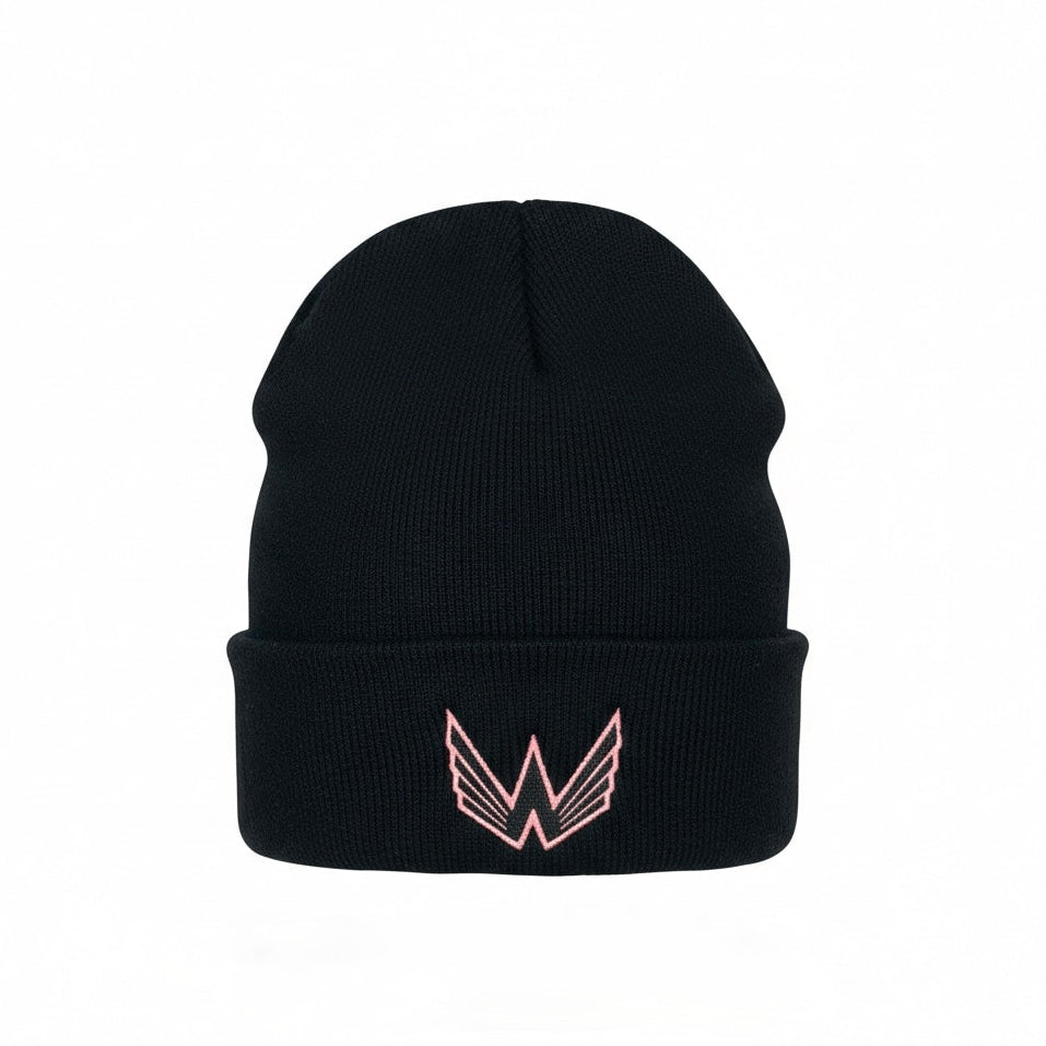Logo Cotton Beanie - Black