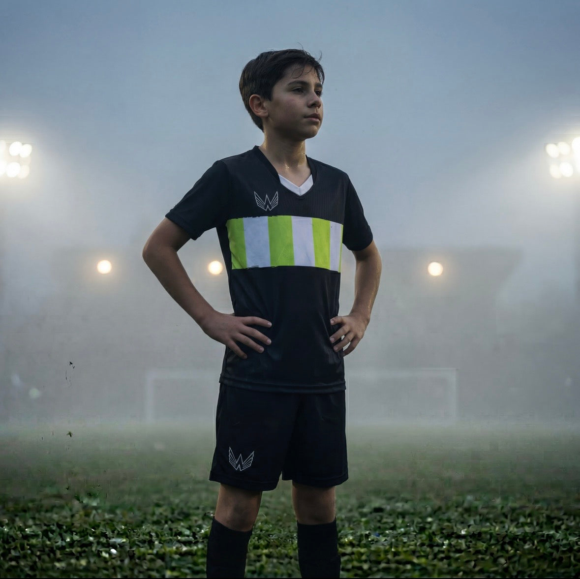 Essentials Youth soccer jersey Set - Athletic Green