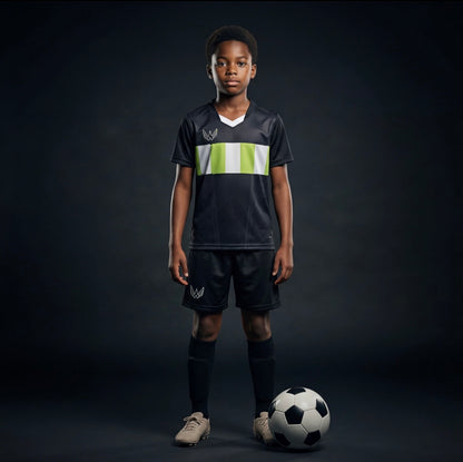Essentials Youth soccer jersey Set - Athletic Green