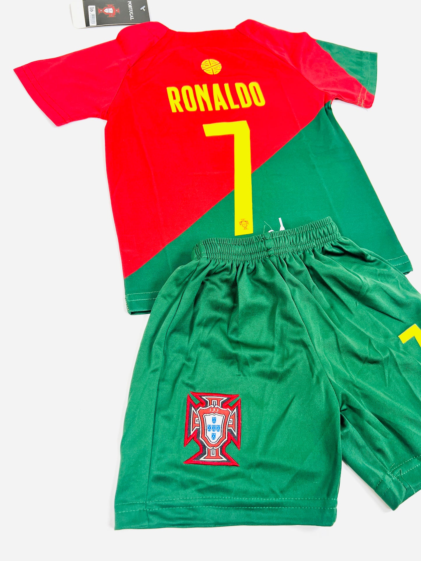 Ronaldo #7 Portugal Home Youth soccer set