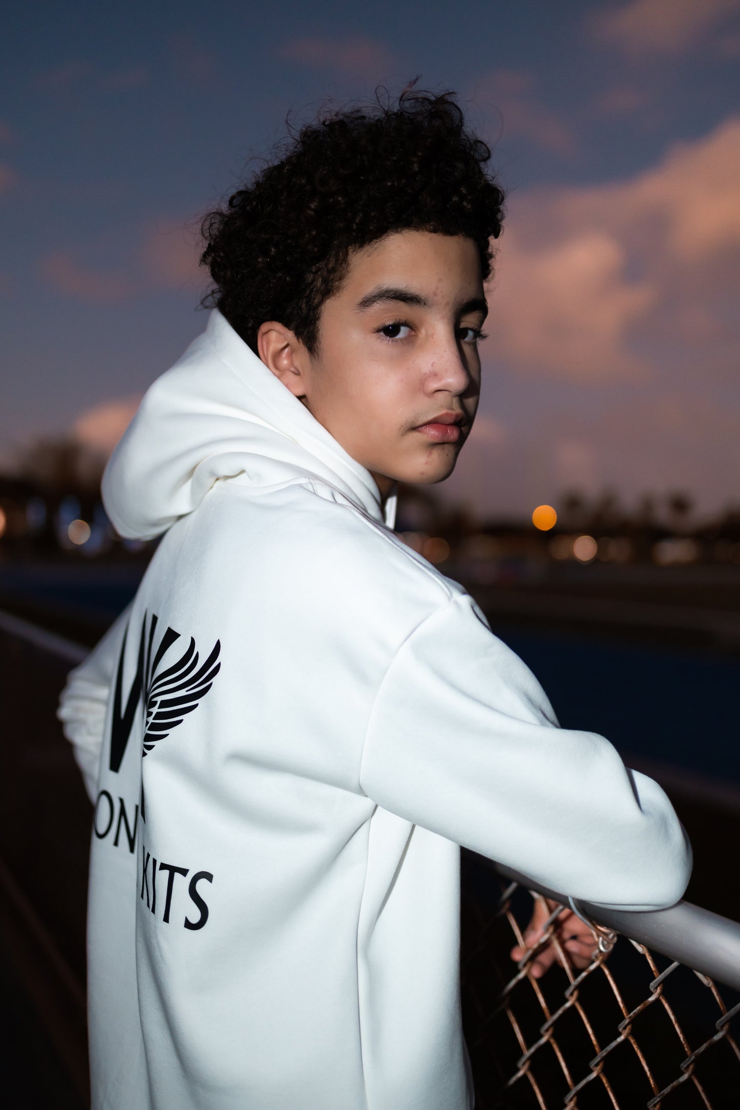 WK Youth Hoodie White