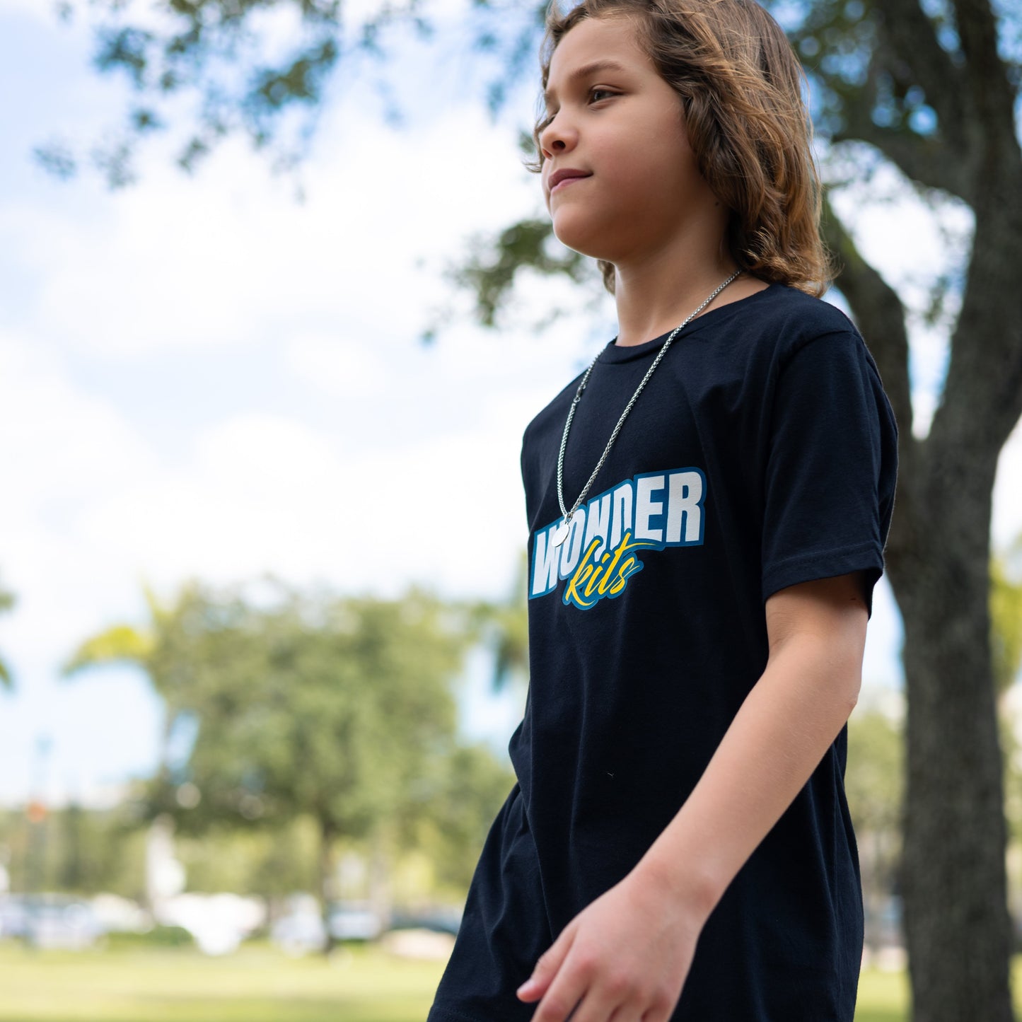 Wonder Kits Sports Youth T- Shirt - Black/White