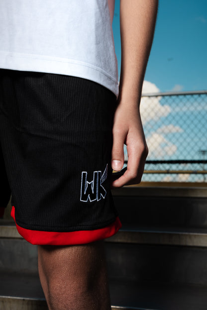 Playtime Youth Shorts - Black/Red