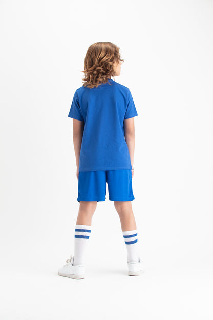 Cartoon Graphic Youth Shirt - Blue