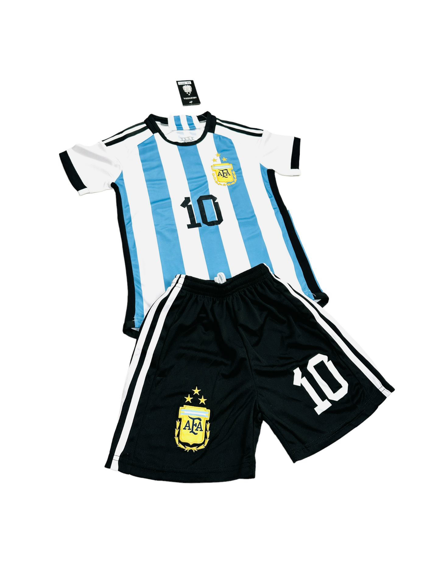 Messi #10 Argentina Home Youth soccer set