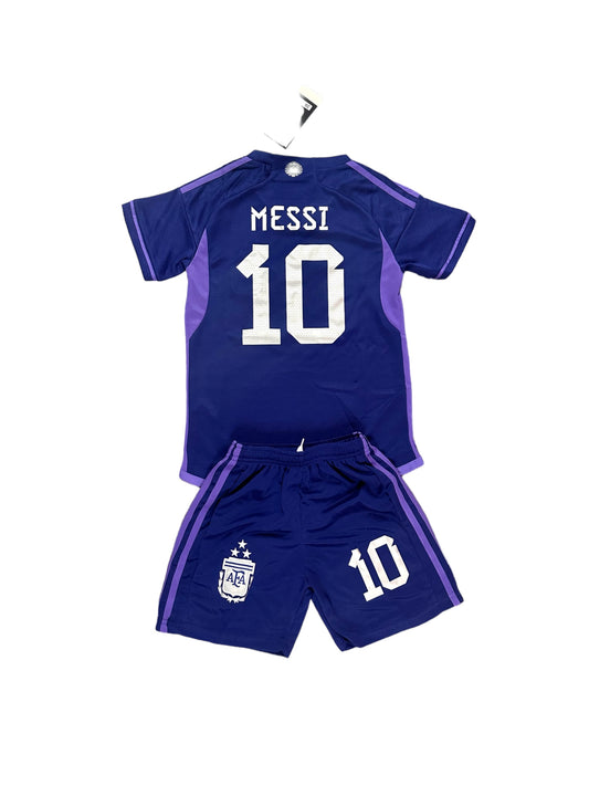 Messi #10 Argentina away Youth soccer set
