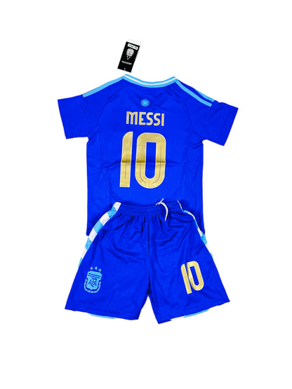 Messi #10 Argentina Away 2024 Youth soccer set