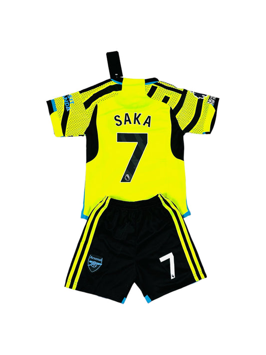 Saka #7 Arsenal away Youth soccer set