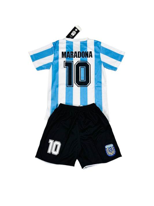 Maradona #10 Argentina Retro Youth soccer set