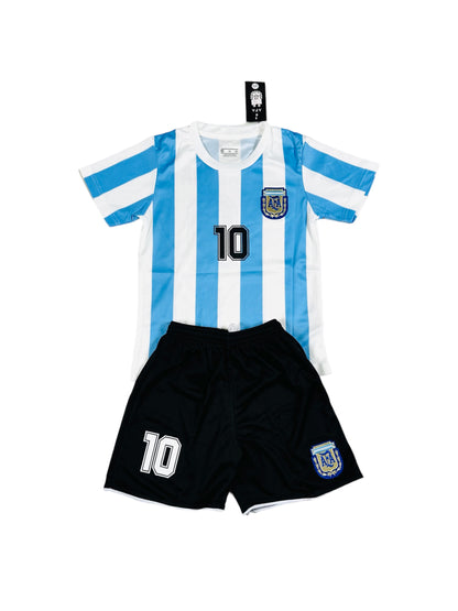 Maradona #10 Argentina Retro Youth soccer set