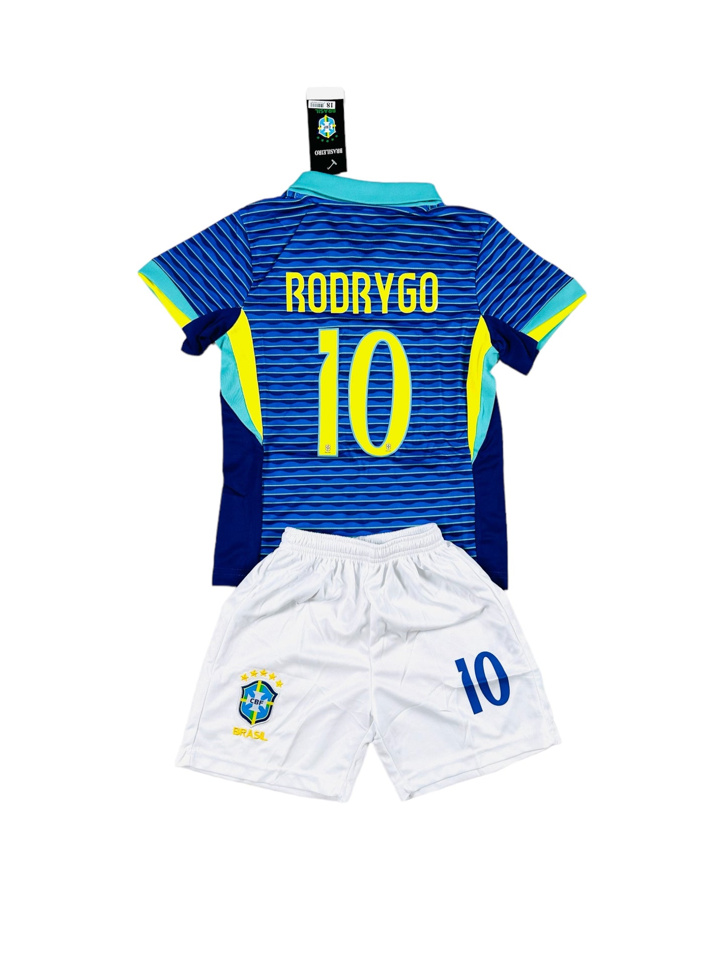 Rodrigo #10 Brazil away Youth soccer set 2024/25