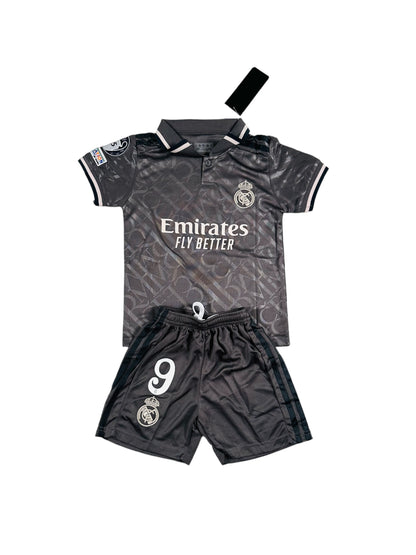 Mbappe #9 Madrid away third 2024 Youth soccer set